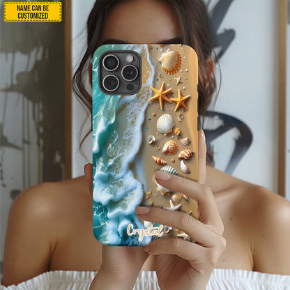 Personalized Beach Waves Phone Case