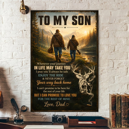 To My Son Hunting Poster Canvas