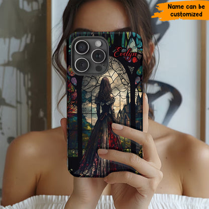 Beautiful Witch Stained Glass - Personalized Witch Phone Case