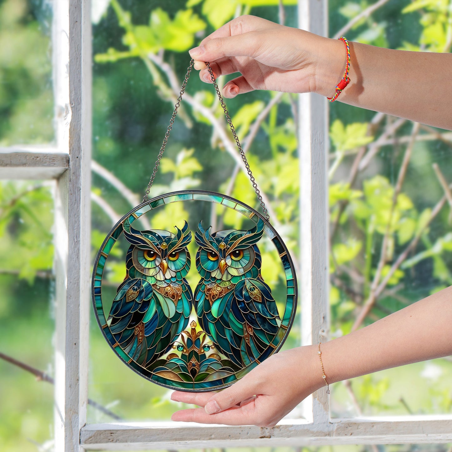 Beautiful Owl Acrylic Suncatcher Window