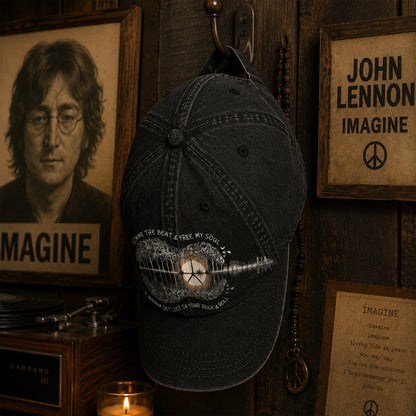Gimme The Beat - Free My Soul - Guitar Classic Music Denim Cap