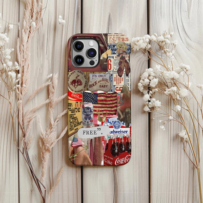 Born to Be Free – Vintage Americana Phone Case