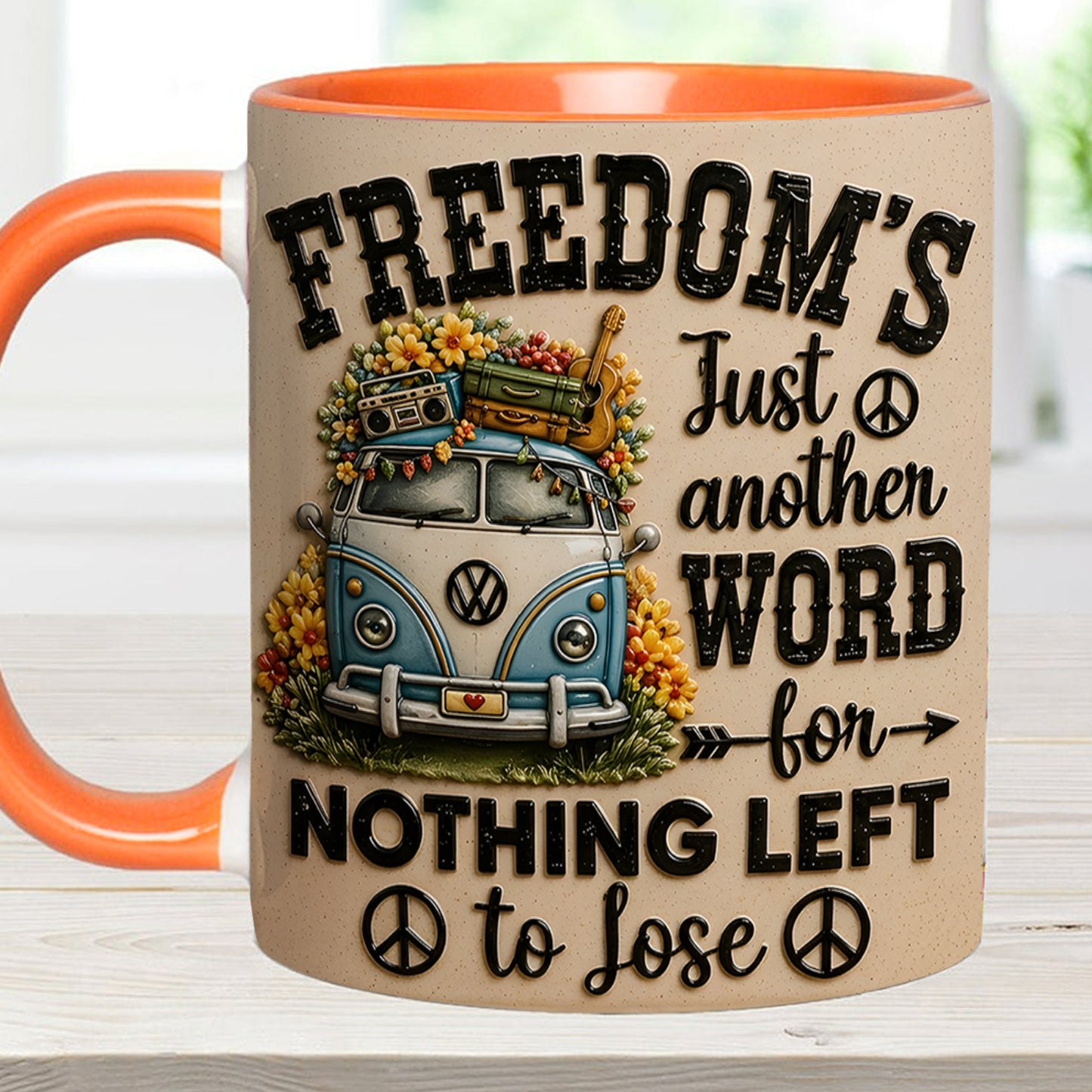 Freedom's Just Another Word - Hippie Accent Mug