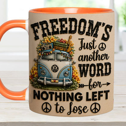 Freedom's Just Another Word - Hippie Accent Mug