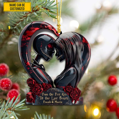 Personalized Gothic Couple Acrylic Ornament