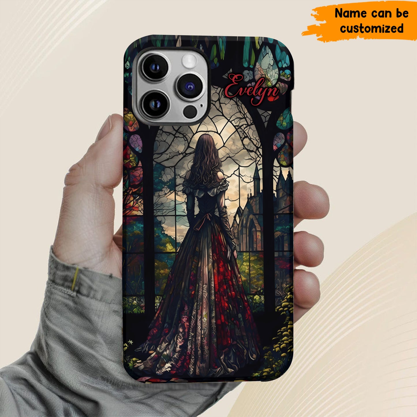 Beautiful Witch Stained Glass - Personalized Witch Phone Case