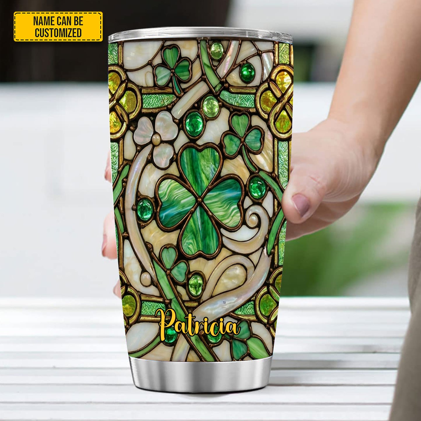 Personalized St. Patrick’s Day Shamrock Tumbler