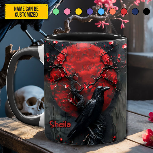 Blood Moon Raven - Personalized Accent Mug