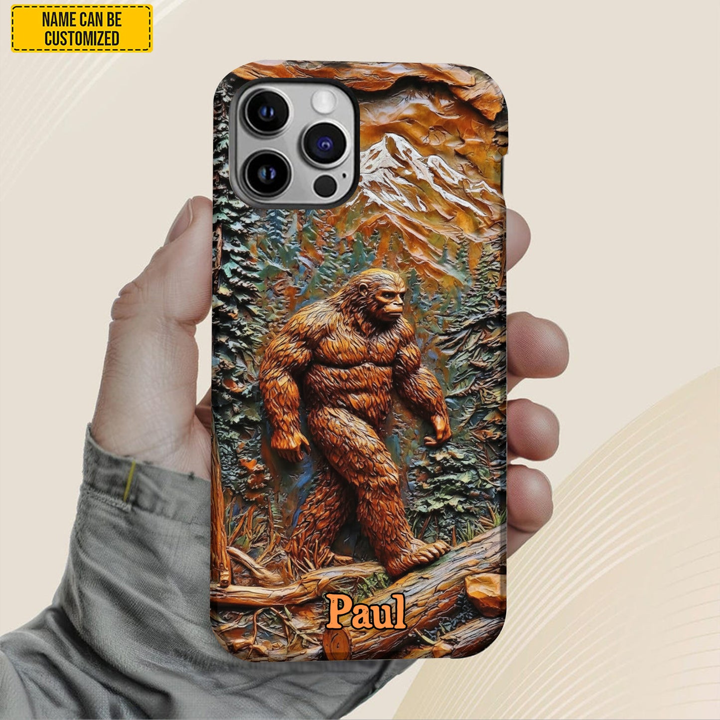 Bigfoot In Forest - Personalized Bigfoot Phone Case