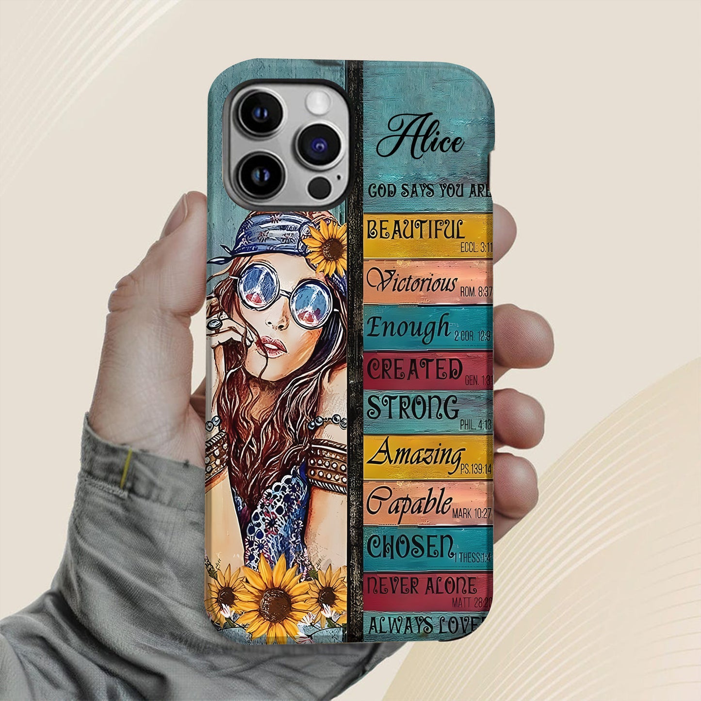 Personalized Hippie Girl Phone Case