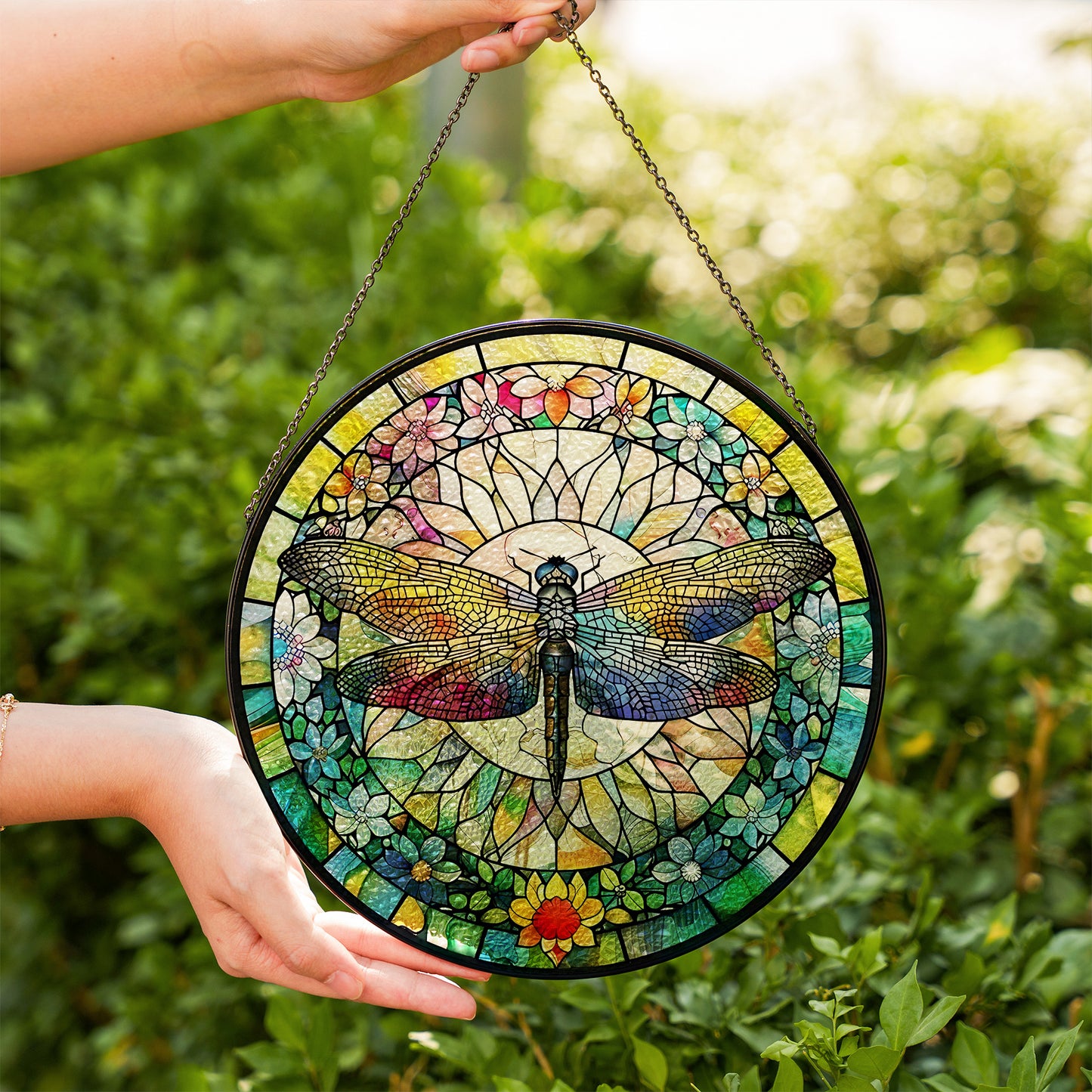 Beautiful Dragonfly Stained Glass Suncatcher