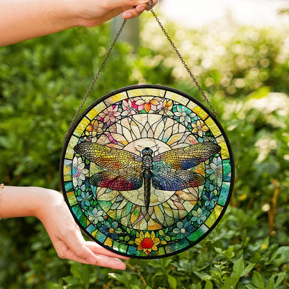 Beautiful Dragonfly Stained Glass Suncatcher
