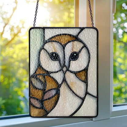 Owl Stained Glass Suncatcher