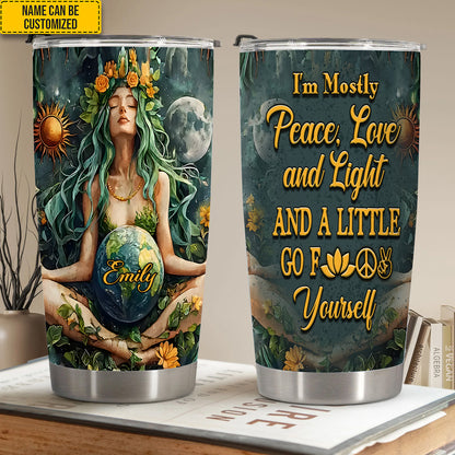 Personalized Yoga Hippie Mindfulles Tumbler