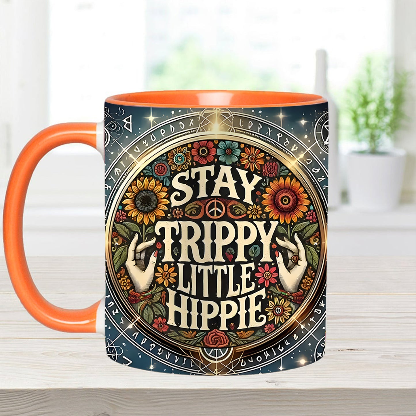 Stay Trippy Little Hippie - Personalized Accent Mug