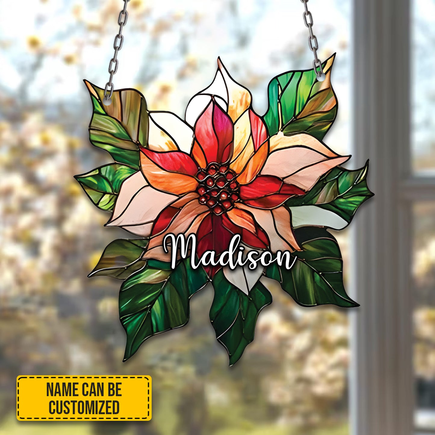 Birth Month Flower Acrylic Window- Hanging Decor