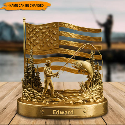 Angler’s Triumph – Personalized Fishing Acrylic Plaque