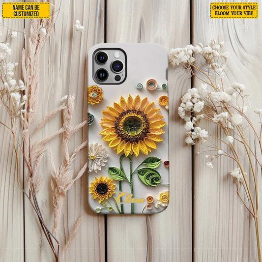 Beautiful Sunflower - Personalized Phone Case