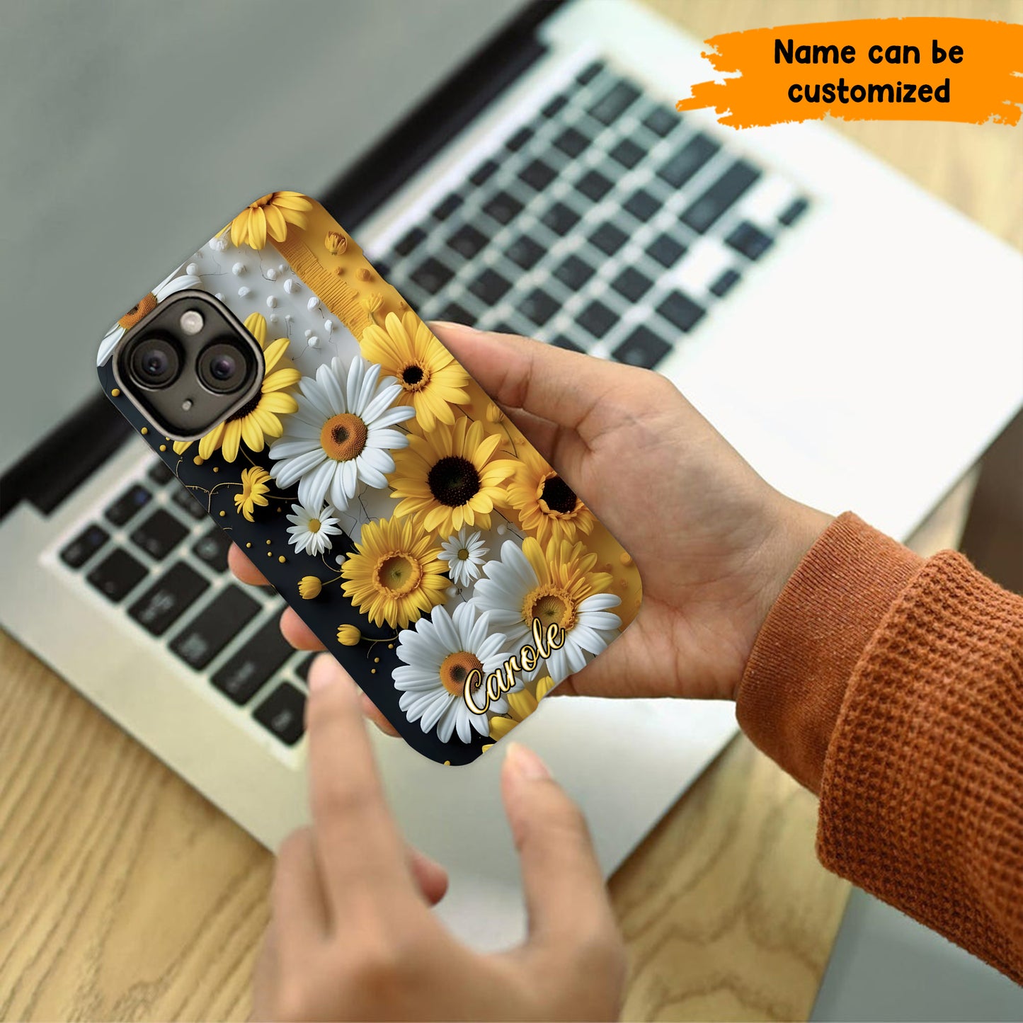 Personalized Sunflower & Daisy Phone Case