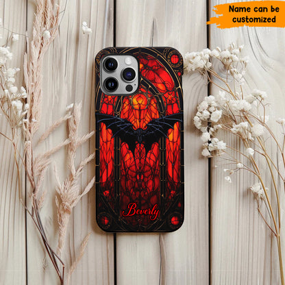 Bat Halloween Stained Glass - Personalized Phone Case