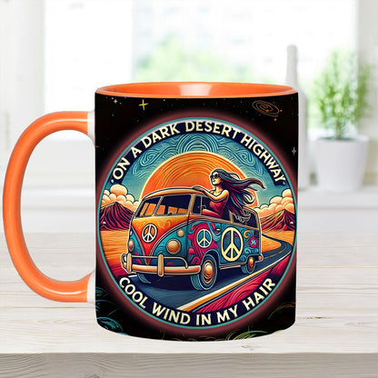 On a Dark Desert Highway - Personalized Accent Mug