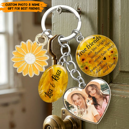 Personalized Best Friends Custom Picture Keychain