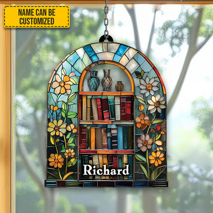 Personalized Bookshelf Collection Acrylic Window Hanging
