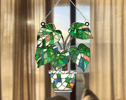 Monstera Leaves ACRYLIC Window Hanging
