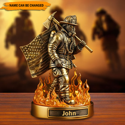 Firefighter Valor – Personalized Fireman Acrylic Plaque