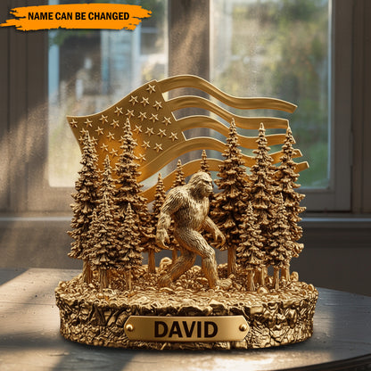 Golden Bigfoot Sighting – Personalized Funny Acrylic Plaque