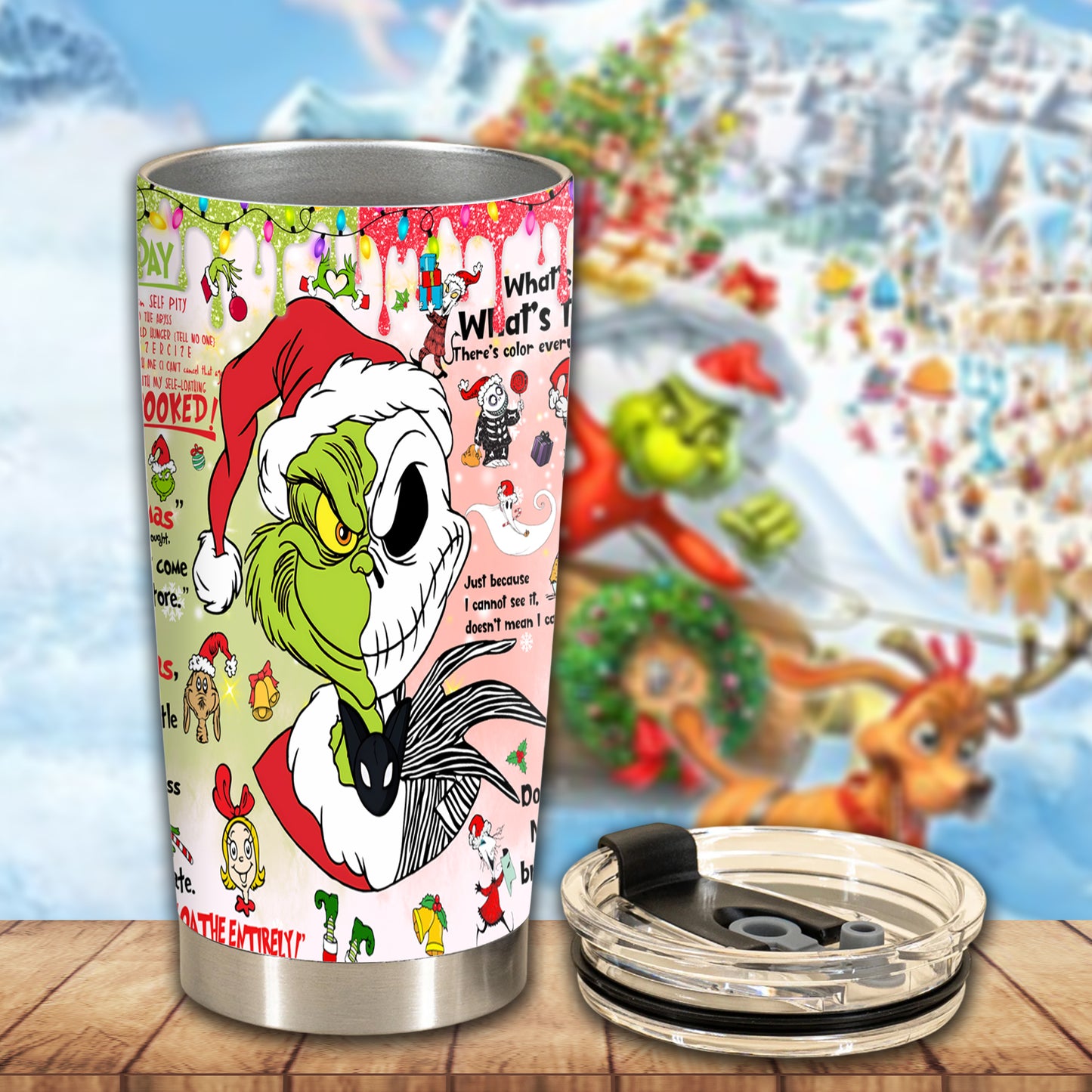 Funny Green Naughty Christmas Tumbler