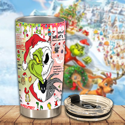Funny Green Naughty Christmas Tumbler