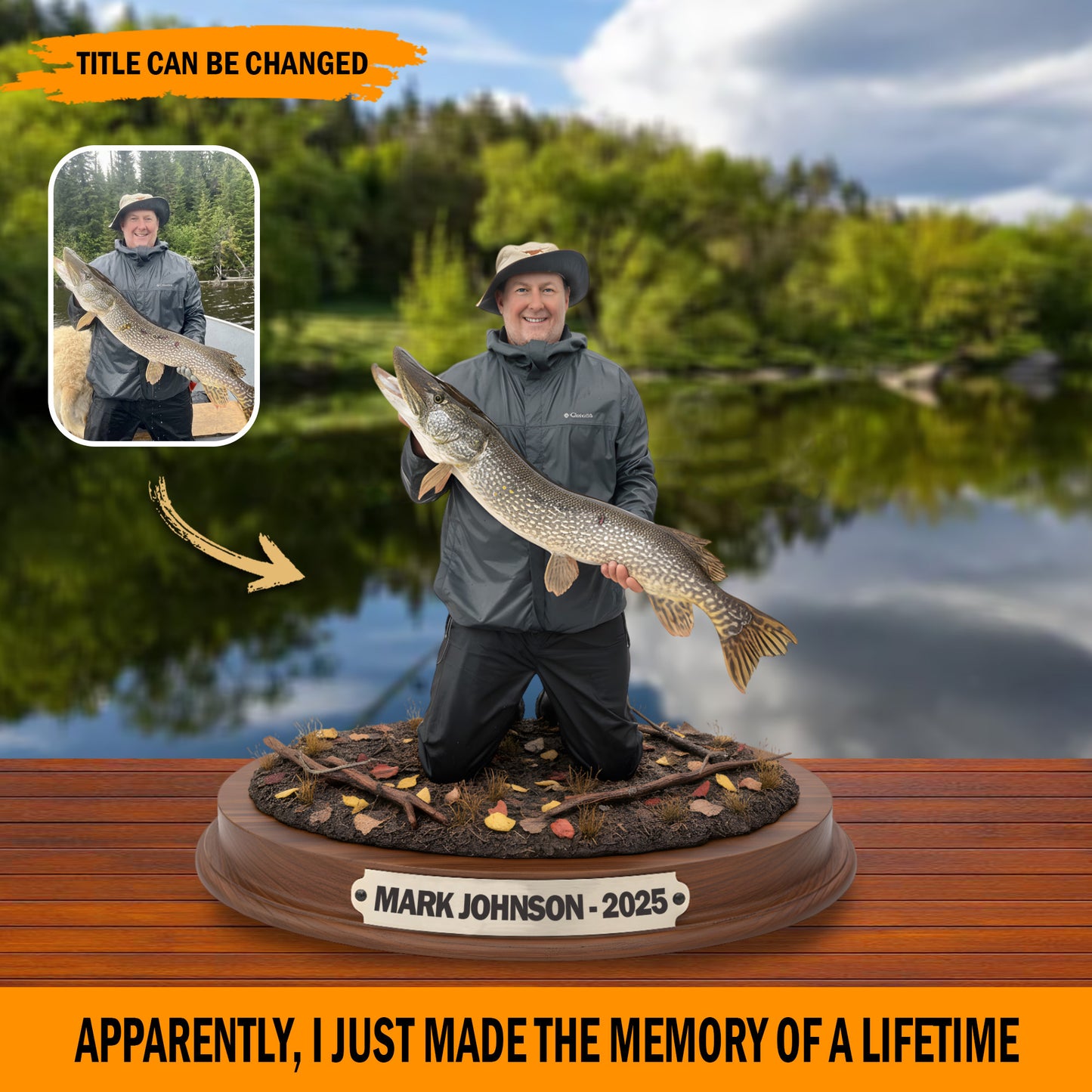The Big Catch – Personalized Fishing Trophy Acrylic Plaque