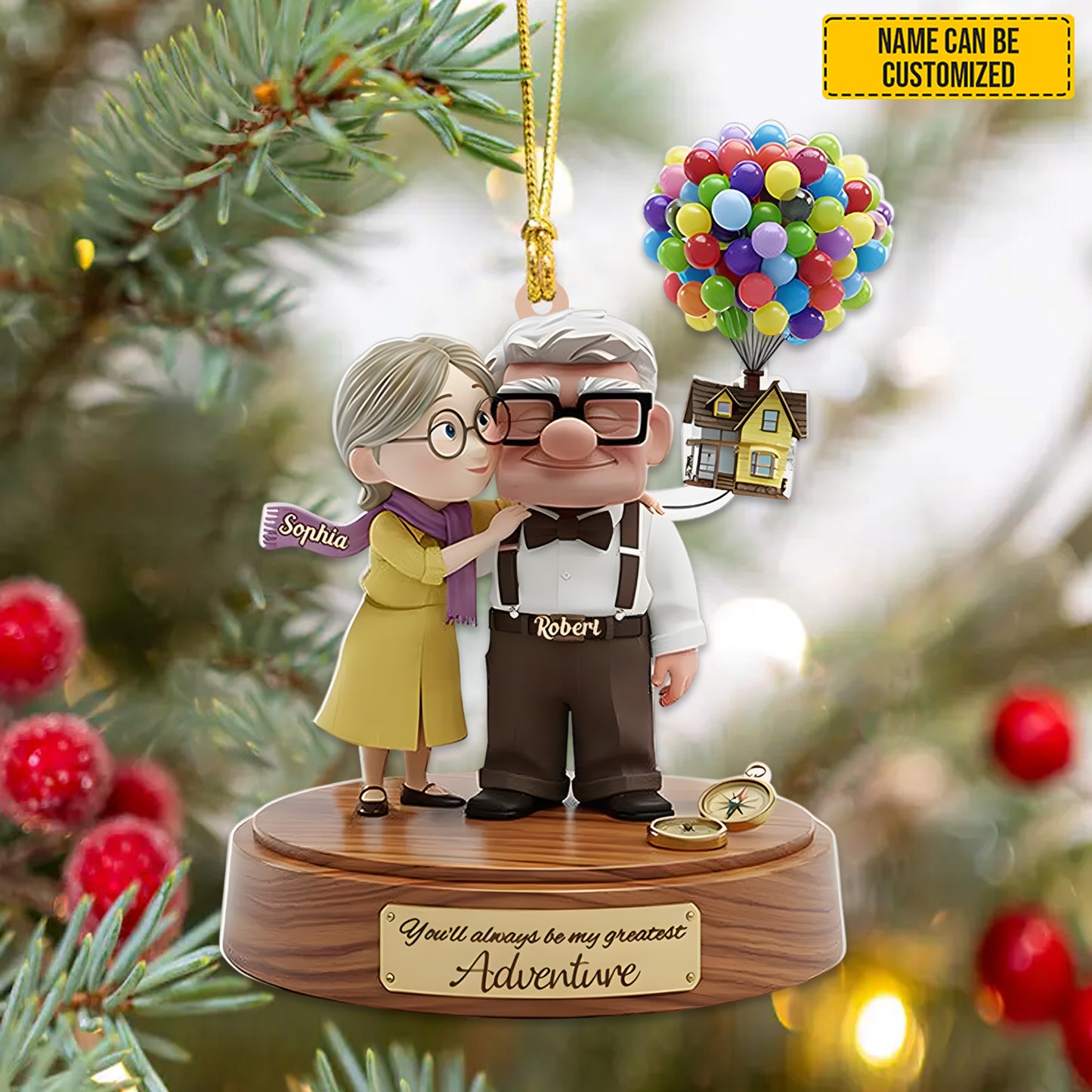 You'll Always Be My Greatest Adventure - Personalized Couple Ornament