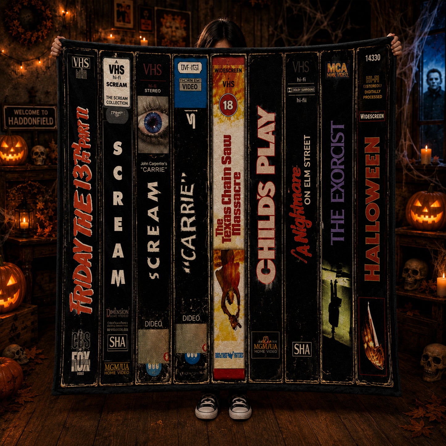 Retro Horror VHS Blanket Version 3