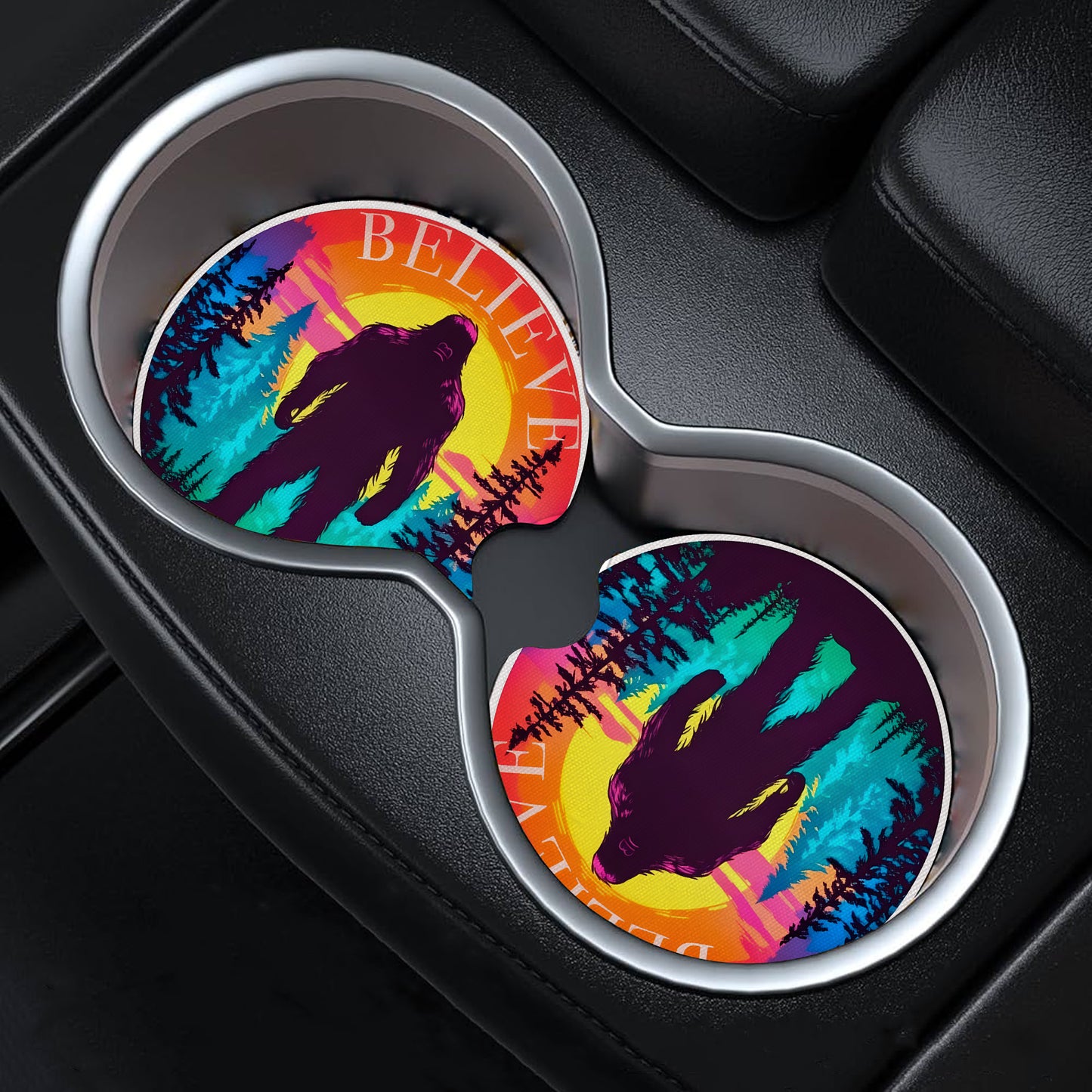 Bigfoot Believe Car Coaster