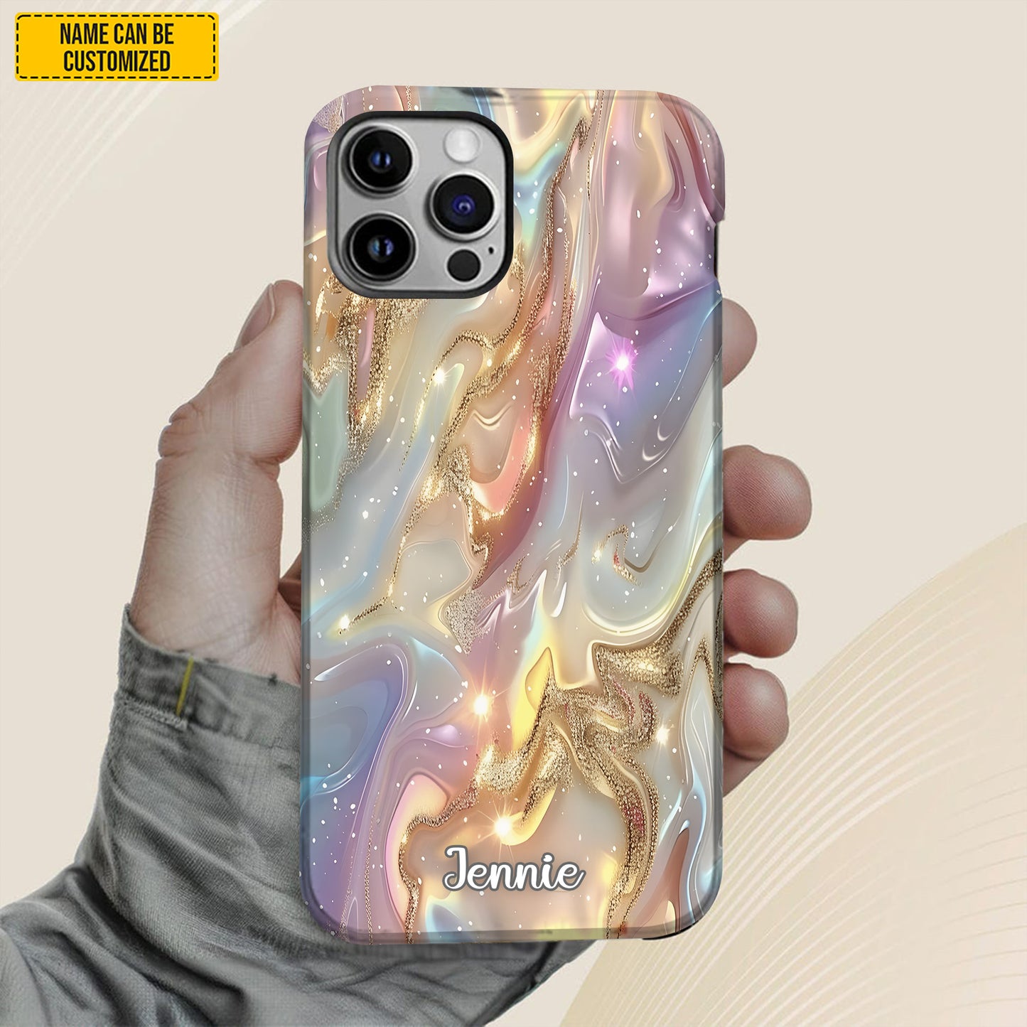 Opal And Gold Glitter phone case - Personalized Phone Case