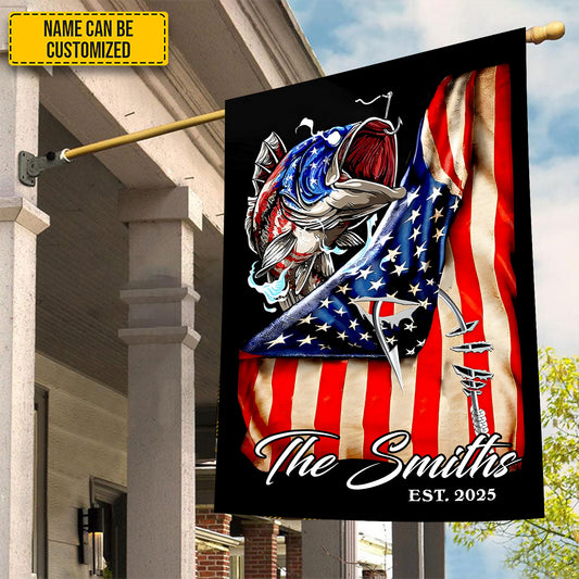 Personalized Fishing Flag Garden