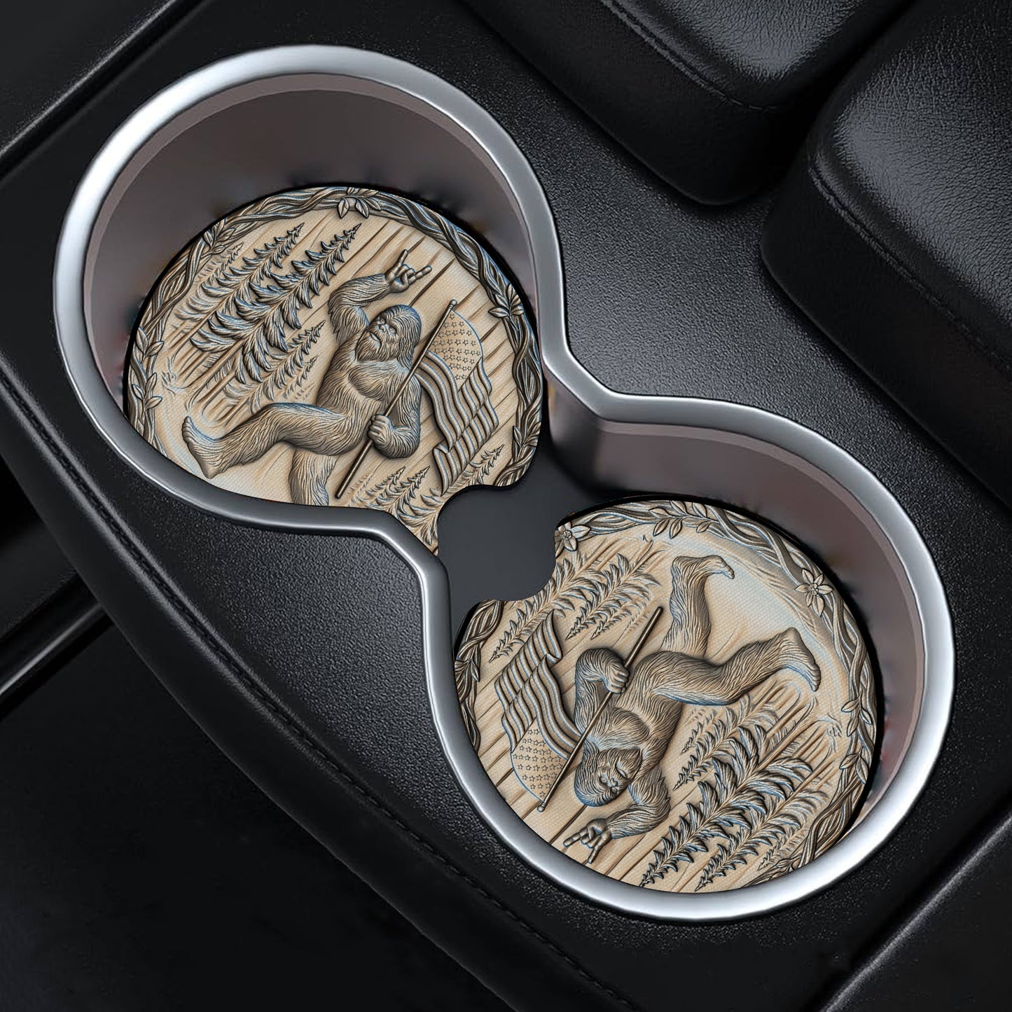 Funny BigFoot American Car Coaster