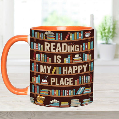 Reading Is My happy Place - Book Accent Mug