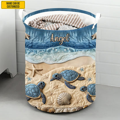 Ocean Journey – Personalized Sea Turtle Laundry Hamper