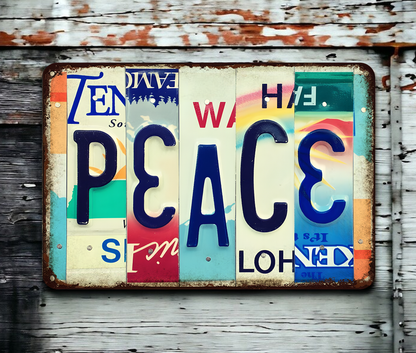 Peace - Metal Sign