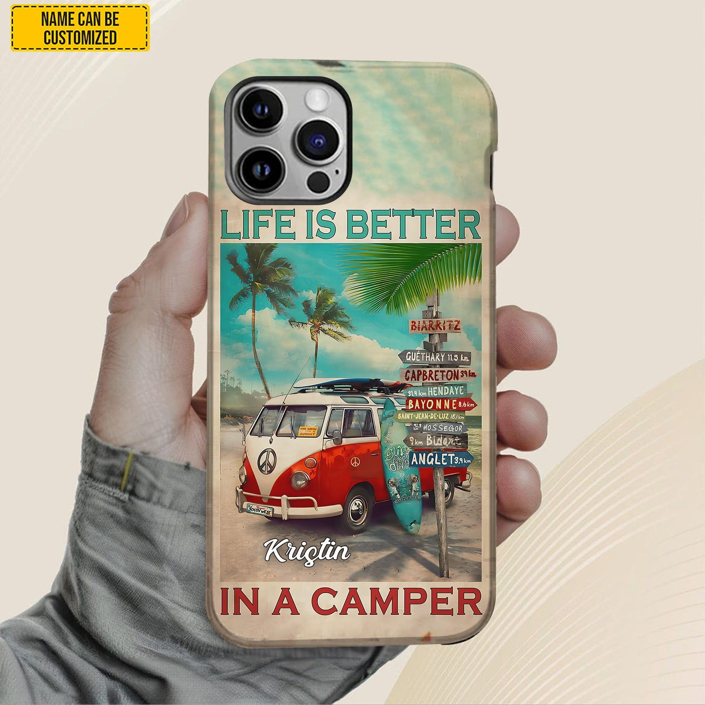 Personalized Vintage Camping Phone Case