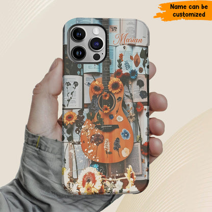 Guitar Floral - Personalized Guitar Phone Case