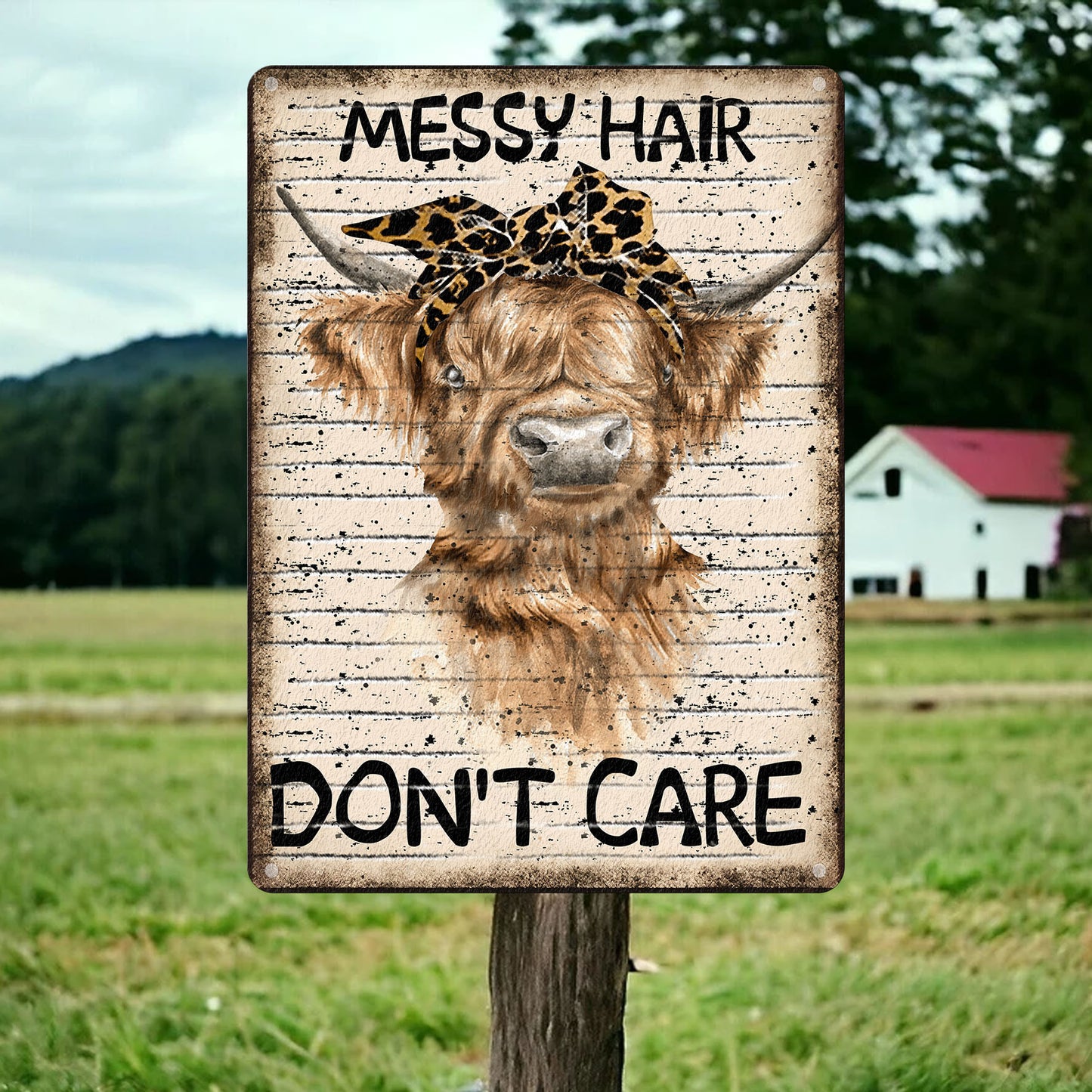 Messy Hair - Metal Sign
