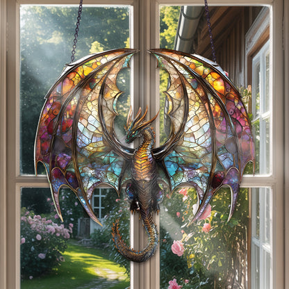Dragon Suncatcher - Personalized Stained Glass Suncatcher