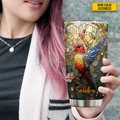 Colorful Hummingbird - Personalized Hummingbird Tumbler
