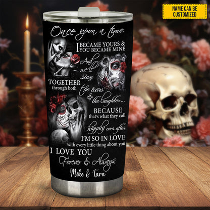 Gothic “Forever & Always” Personalized Couple Tumbler