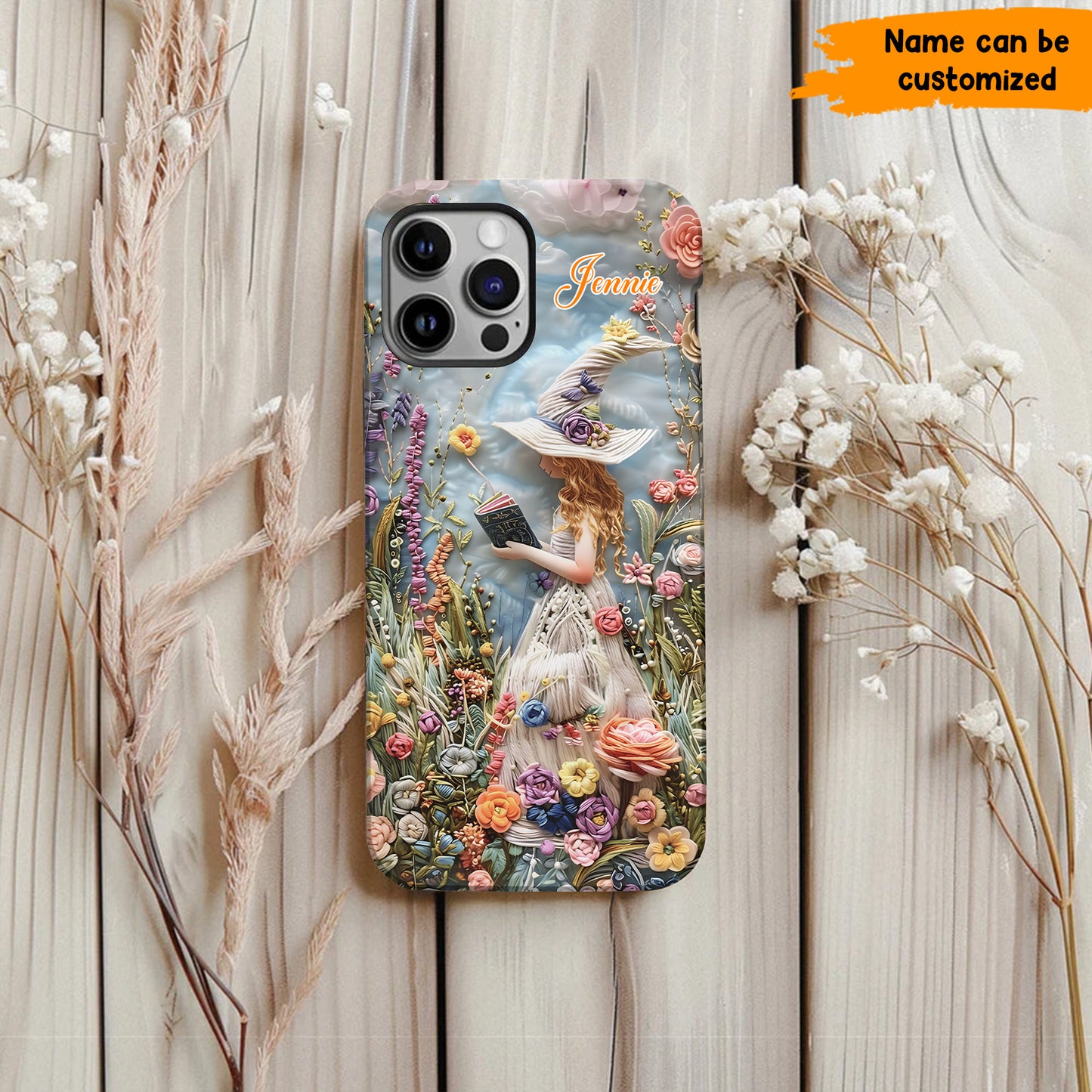 Beautiful Witch Flowers - Personalized Witch Phone Case