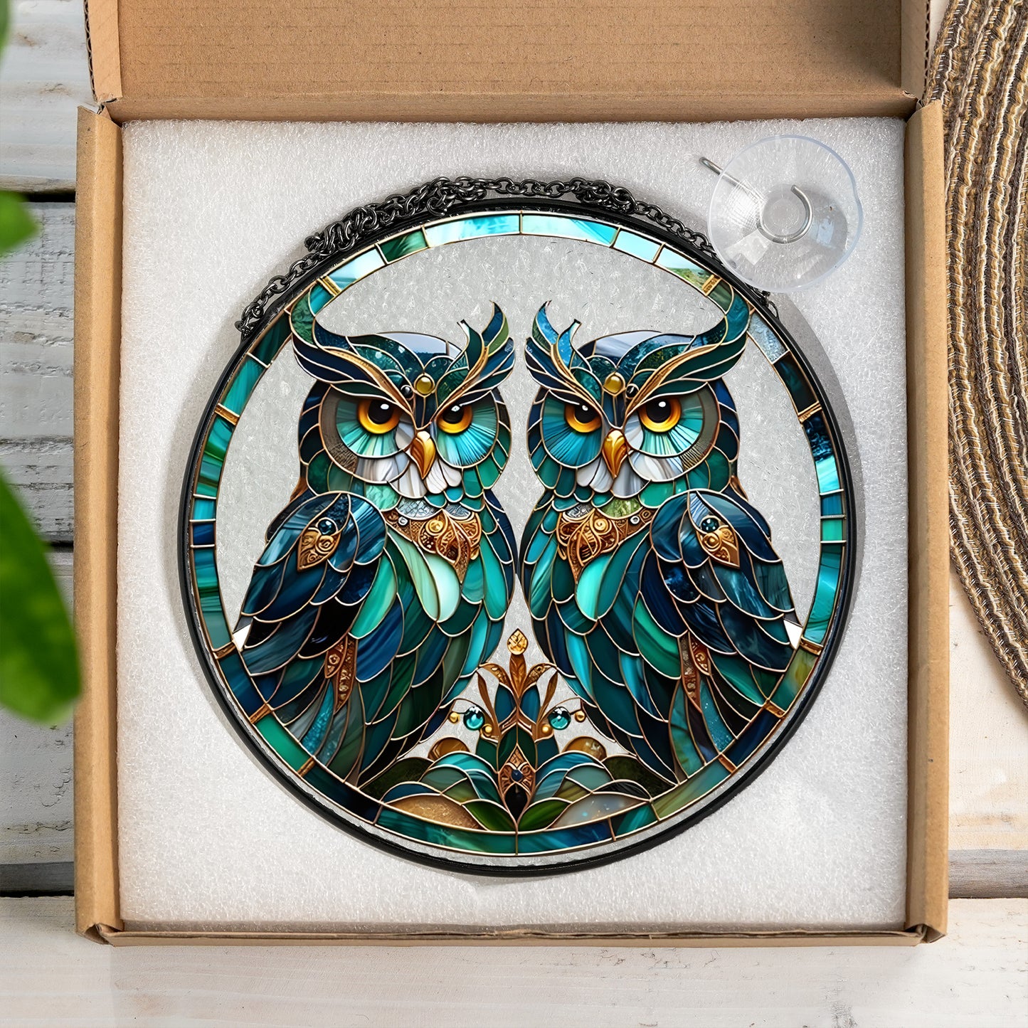 Beautiful Owl Acrylic Suncatcher Window